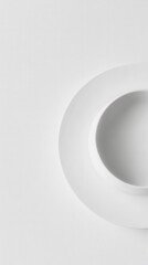 Poster - Minimalist White Plate on Textured Background Capturing Clean Lines and Subtle Shadows for Culinary Presentation and Modern Design