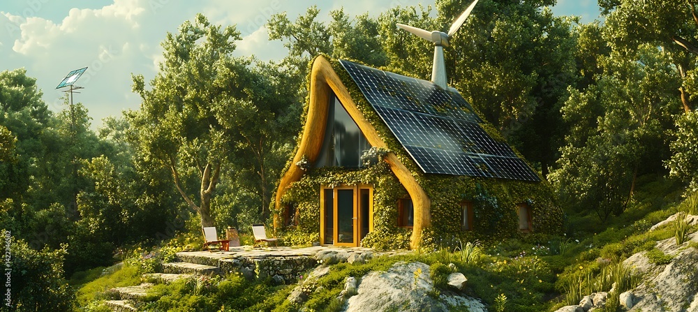Building a Sustainable Forest Cabin Using Solar and Wind Energy for