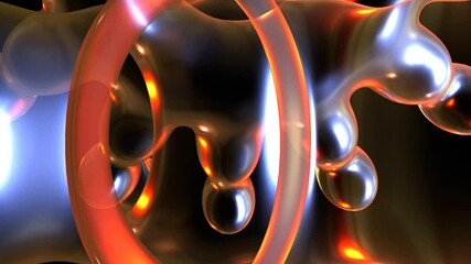 Poster - Abstract Curvy Glowing Background Animation