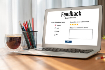 Poster - customer feedback and review analysis by modish computer software for corporate business