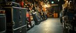 © Almahyra - Dark backstage storage; equipment cases; venue preparation
