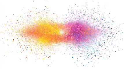 Poster - complex network visualization with vibrant color gradients and data nodes