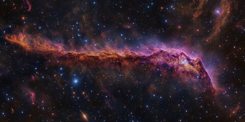 Wall Mural - cosmic nebulae's vibrant, fiery landscape.