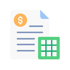 Poster - Finance Sheet with Calculator, Accounting and Money Management