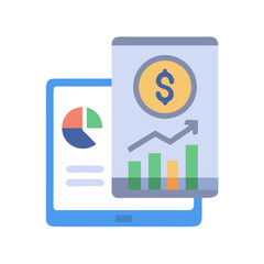 Poster - Financial data analysis displayed on a tablet screen