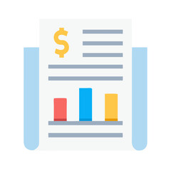 Poster - Financial Report and Chart Analysis Document Illustration Design