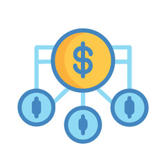 Poster - Dollar distribution illustration for business or finance concept