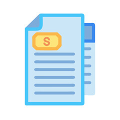 Poster - Sales document icon illustration on a black background