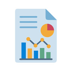 Poster - Data Analysis Report with Chart and Diagram Illustration