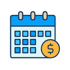 Poster - Payment Schedule, Scheduled Billing or Invoice Reminder Icon