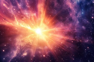 Wall Mural - a vibrant explosion of color in the cosmos.