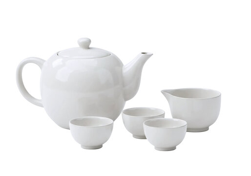 3D rendering of tea tools, isolated on white or transparents background, national day of tea