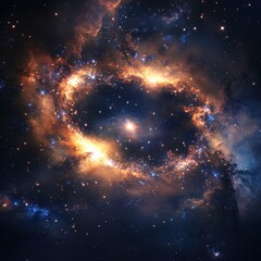 Wall Mural - cosmic nebulae displays intricate patterns in deep space.