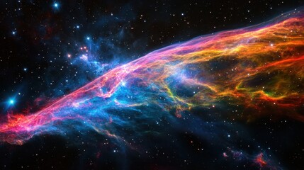 Wall Mural - colorful nebulae and stars in deep space.
