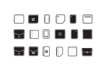 Wallet Icon Minimalist Line Art Design
