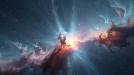 Wall Mural - Journey through a vibrant cosmic landscape filled with cosmic wonders