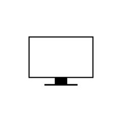 Poster - Computer monitor icon in frameless. Pc screen, display sign symbol