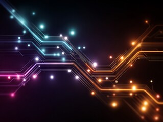 Poster - Intricate network visualization, digital data connections, glowing pathways