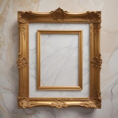 Wall Mural - antique picture frame, vintage photo frame, antique gold frame