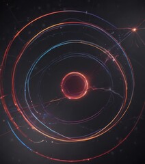 Wall Mural - vibrant circles & lines intersect, forming a dynamic network , modern design, vibrant