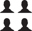 © Sabikunnahar 45 - Geometric silhouette male avatar user profile image.