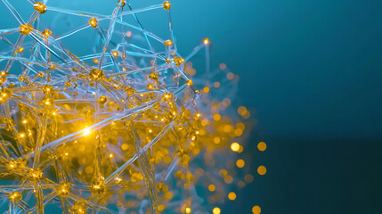 Fototapete - Scientific visualization of molecular structures laboratory digital graphics abstract environment close-up technology concepts