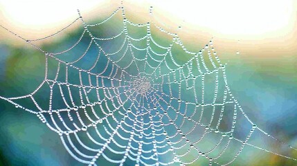 Dewdrops on Spiderweb