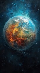 Wall Mural - abstract wallpaper planet space earth.
