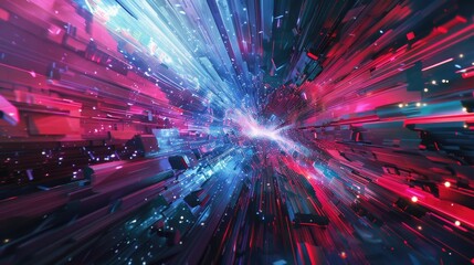 Poster - Engaging abstract background featuring vibrant colors and dynamic elements, representing technology and AI concepts. Ideal for digital projects, presentations, and visual content.