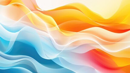 Poster - Layered abstract shapes overlapping in warm earth tones. Digital image for artistic and natural design. Background image of digital wave waving with vibrant color. Flowing motion concept. AIG51.