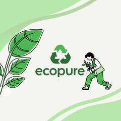 Poster - green eco symbol