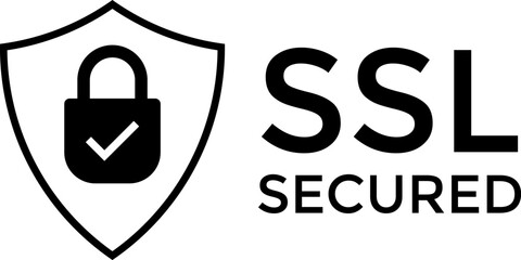 Secure SSL template. protected safe data encryption technology. certificate privacy sign
