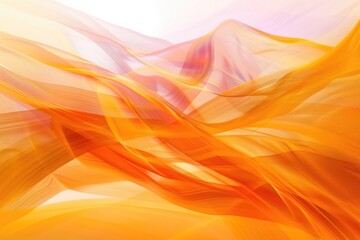 Poster - Abstract flowing waves in orange and yellow hues. Digital artwork for modern and dynamic design. Background image of swirling orange color floating and flowing texture. Bright texture concept. AIG51.