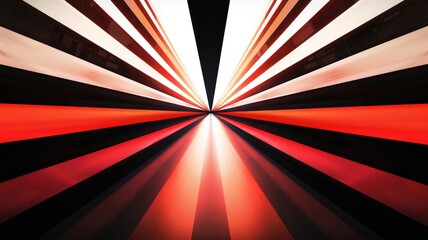 Poster - Abstract art of red, black, and white striped lines. Dynamic and modern design. Digital artwork of glowing red and white line with dark background. Background for wallpaper, banner, and print. AIG53.