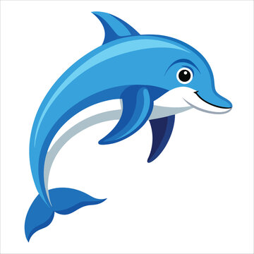 dolphin isolated on white background