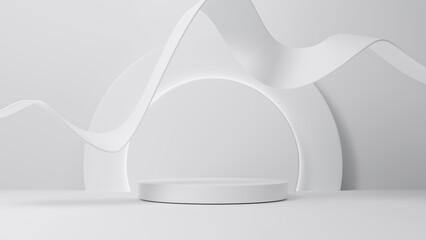 Wall Mural - display product abstract minimal scene with geometric podium platform. empty podium or pedestal disp