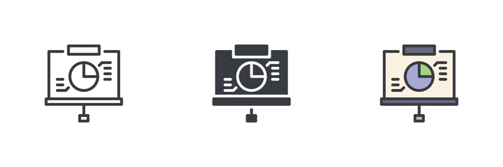 Aufkleber - Business Presentation different style icon set