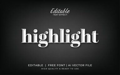 Poster - retro design editable text effect. highlight word for headline news