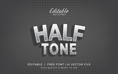 Poster - halftone text effect. retro cartoon type