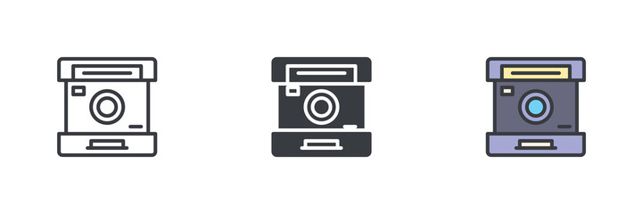 Aufkleber - Instant camera different style icon set