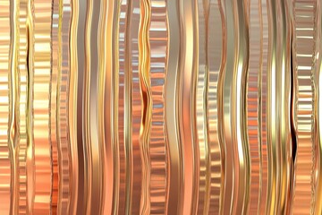 Poster - Abstract design featuring flowing golden waves against a warm gradient background for artistic inspiration