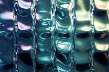 Poster - Abstract design with flowing patterns in vibrant blue and green hues creating a unique visual experience for viewers