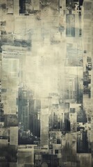 Wall Mural - wallpaper ephemera pale city antique architecture collage city.