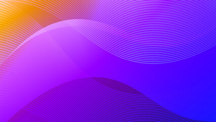 Poster - Colorful gradient wave with curved lines modern abstract background