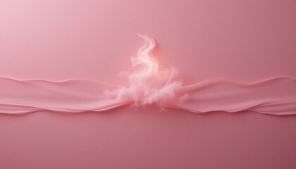 Poster - Ethereal pink smoke effect abstract art installation digital graphics modern aesthetic close-up view visual serenity