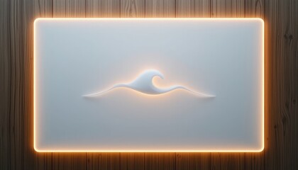 Poster - Creative wave design modern interior artistic display minimalist environment close-up view conceptual art for home decor