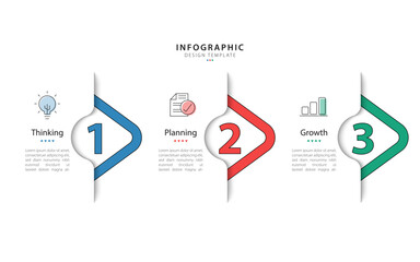 Poster - timeline creator infographic template. 3 step timeline journey, calendar flat simple infographics de