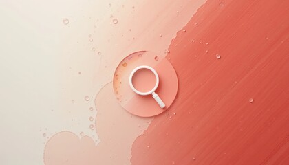 Poster - Exploring abstract concepts with magnifying glass on colorful background digital art minimalistic design creative perspective