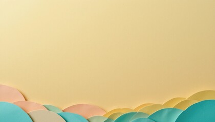 Poster - Flowing waves of colorful paper cutouts creative design studio digital art minimalistic environment aerial view abstract aesthetic