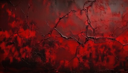 Aufkleber - red cracked texture with fiery hues for halloween, perfect for web design, branding, or print media, high quality image with a dramatic, dark atmosphere